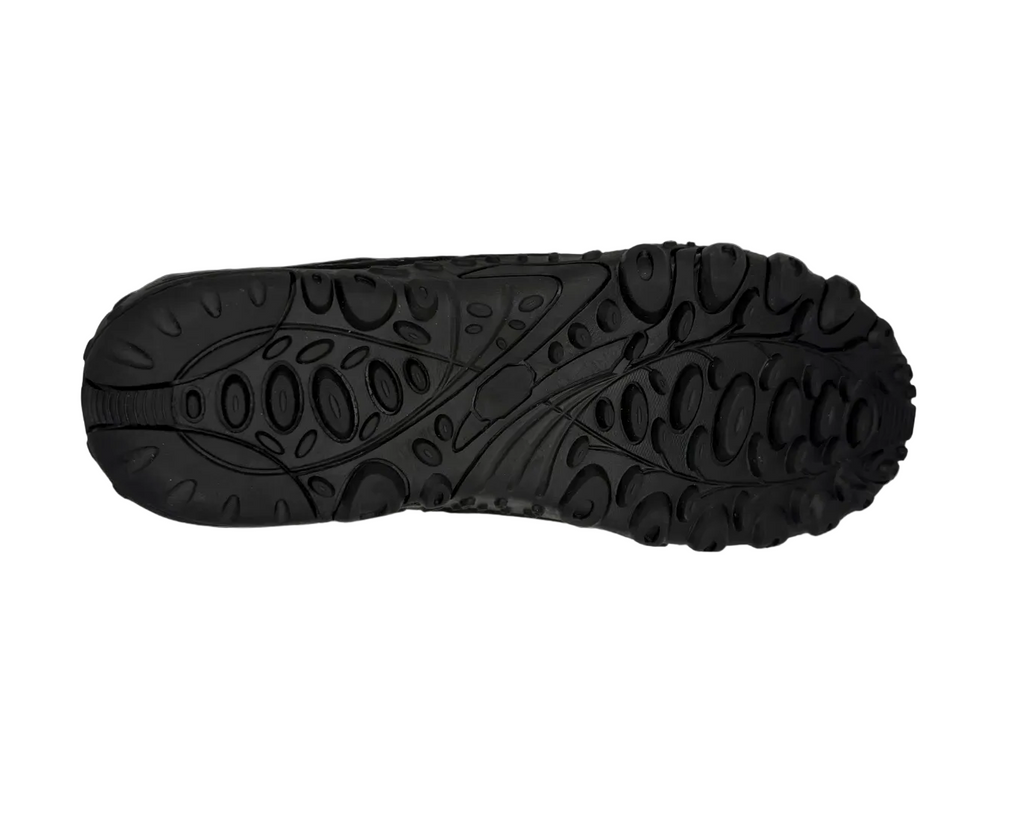 Black sole of a shoe on a white background